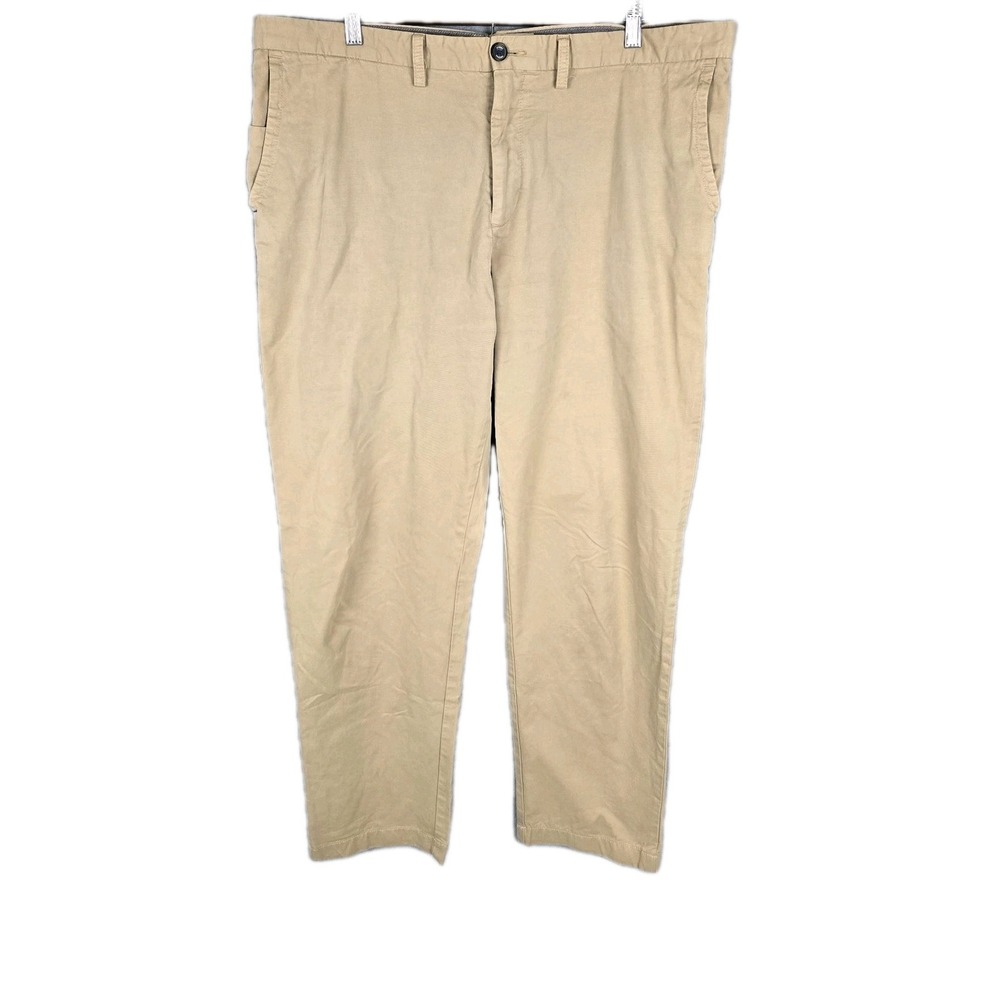 Tommy Bahama Boracay Chino Pants Mens 42x34 Khaki Tan Pima Cotton Modal Straight